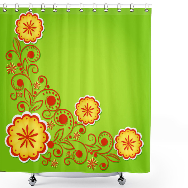 Personality  Vector Floral Background Design Shower Curtains