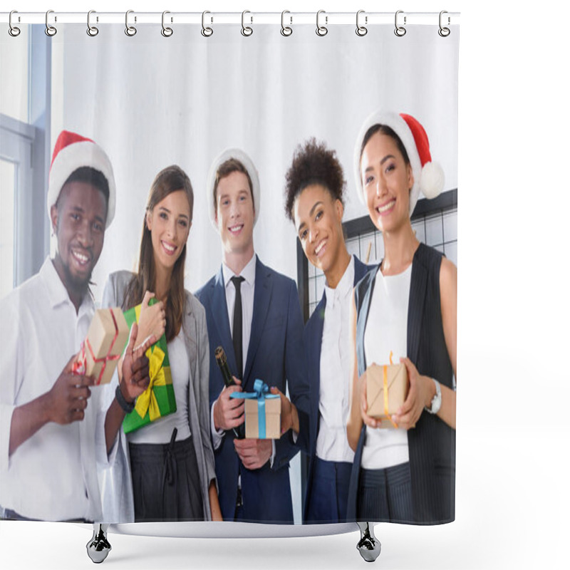 Personality  Business People With Gifts In Office Shower Curtains