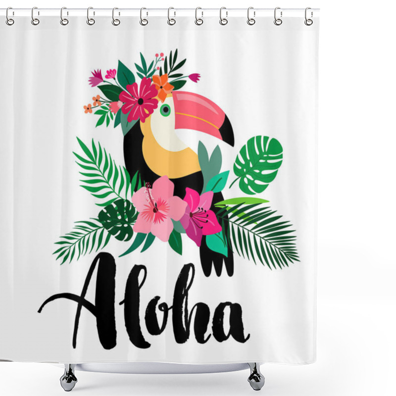 Personality  Aloha Greeting Card Design Shower Curtains