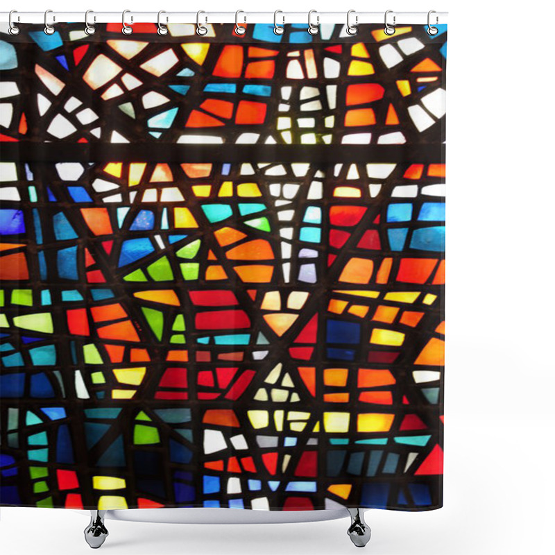 Personality  Glass Stained Window Shower Curtains