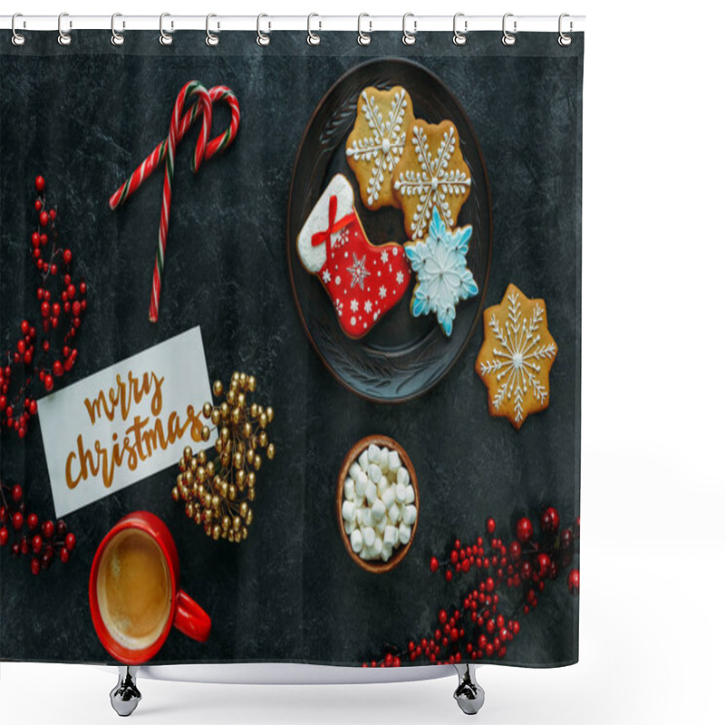 Personality  Homemade Christmas Gingerbreads  Shower Curtains