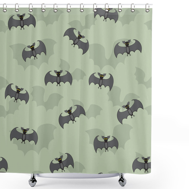 Personality  Cartoon Bats Seamless Shower Curtains