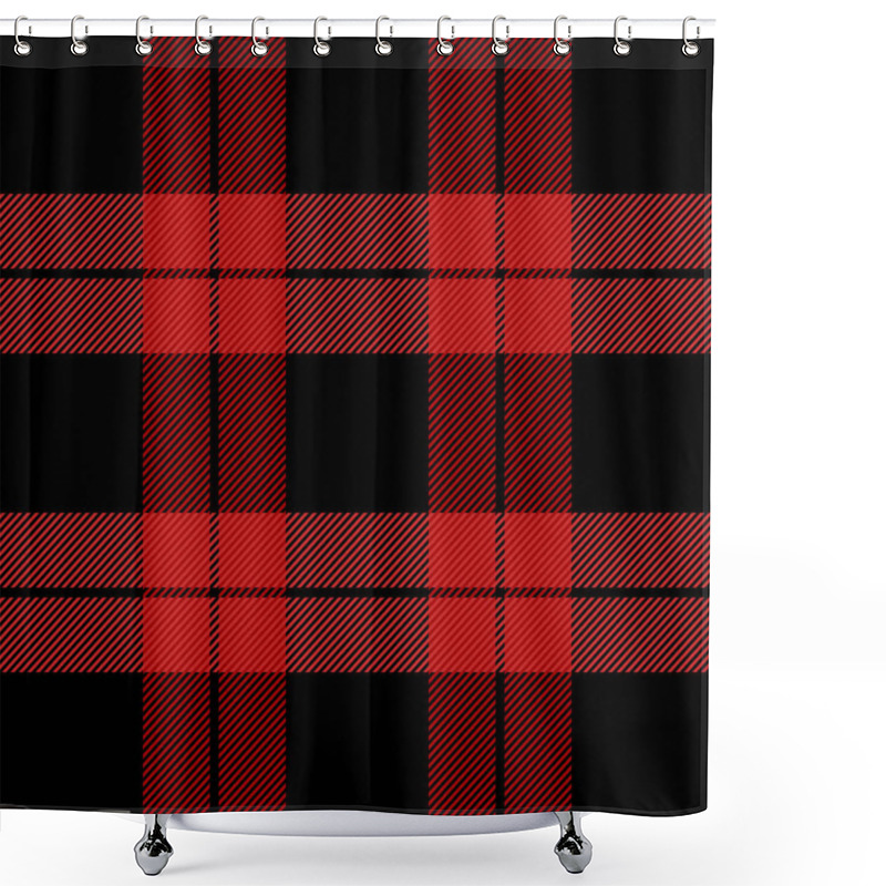 Personality  Christmas New Year Tartan. Pattern Scottish Cage Shower Curtains