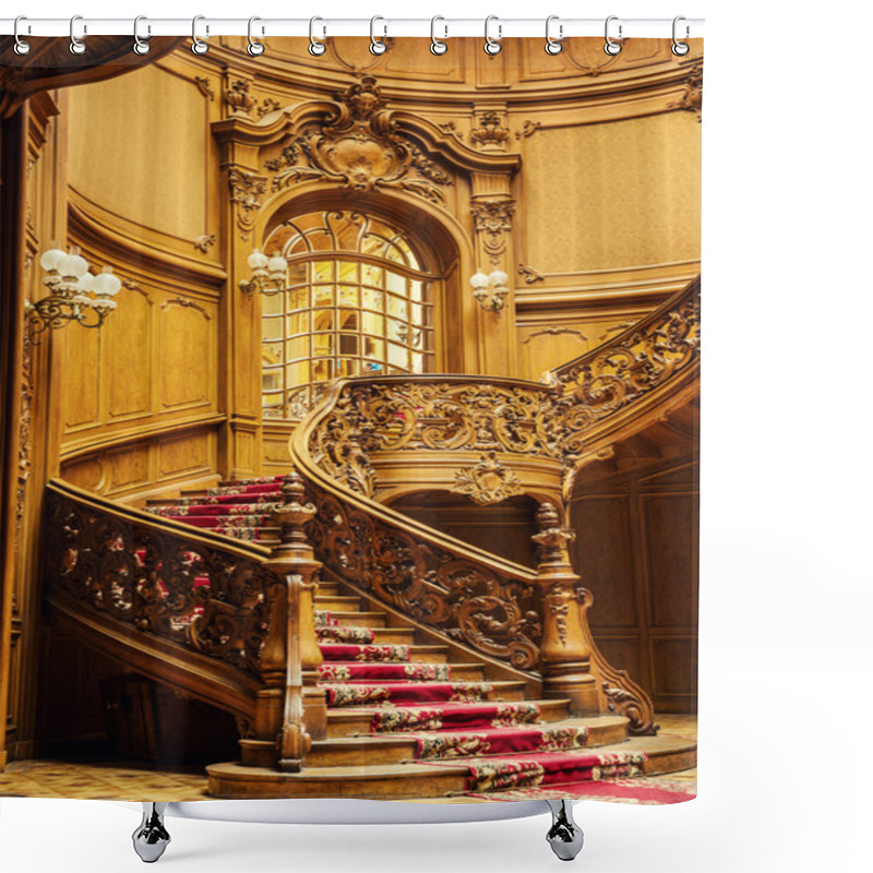 Personality  Old Wooden Stairs Shower Curtains