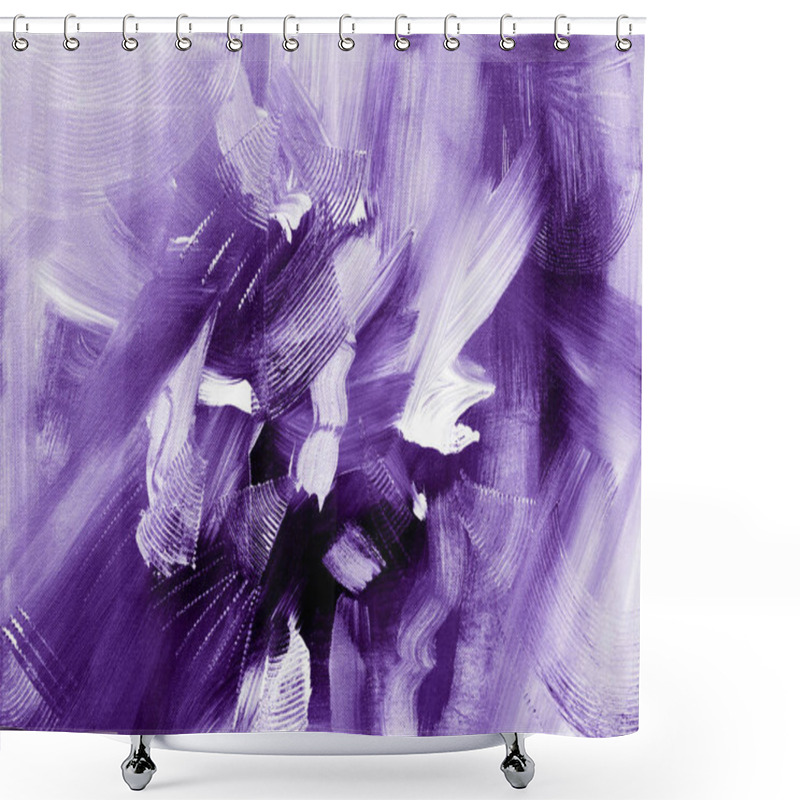 Personality  Ultra Violet Abstract Hand Painted Background Shower Curtains