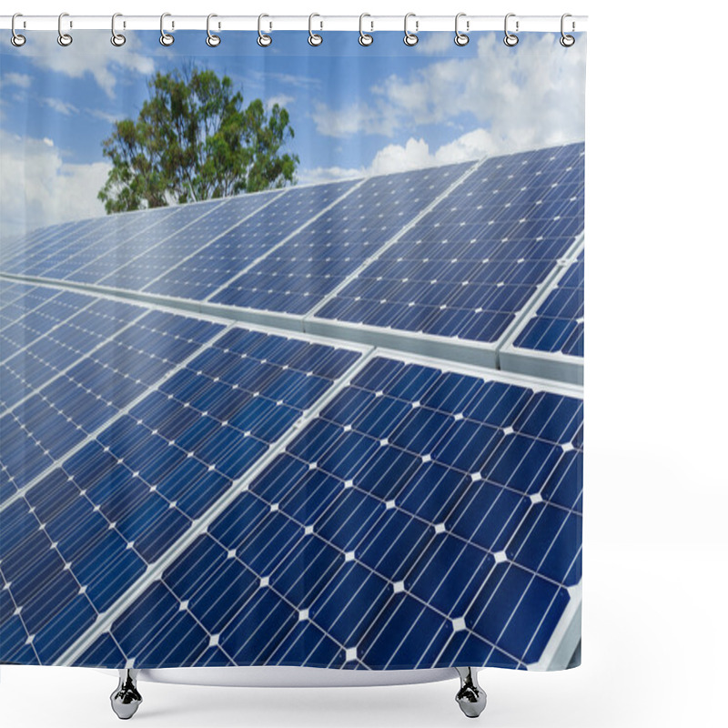 Personality  Solar Panel Installation Shower Curtains