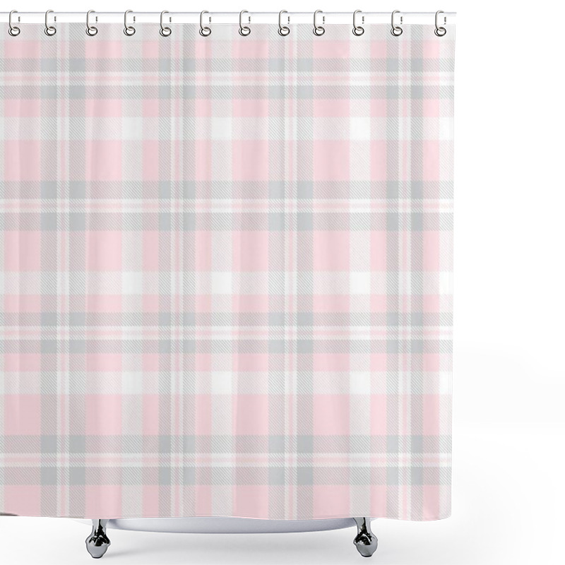 Personality  Pink Glen Plaid Textured Seamless Pattern Suitable For Fashion Textiles And Graphics Shower Curtains