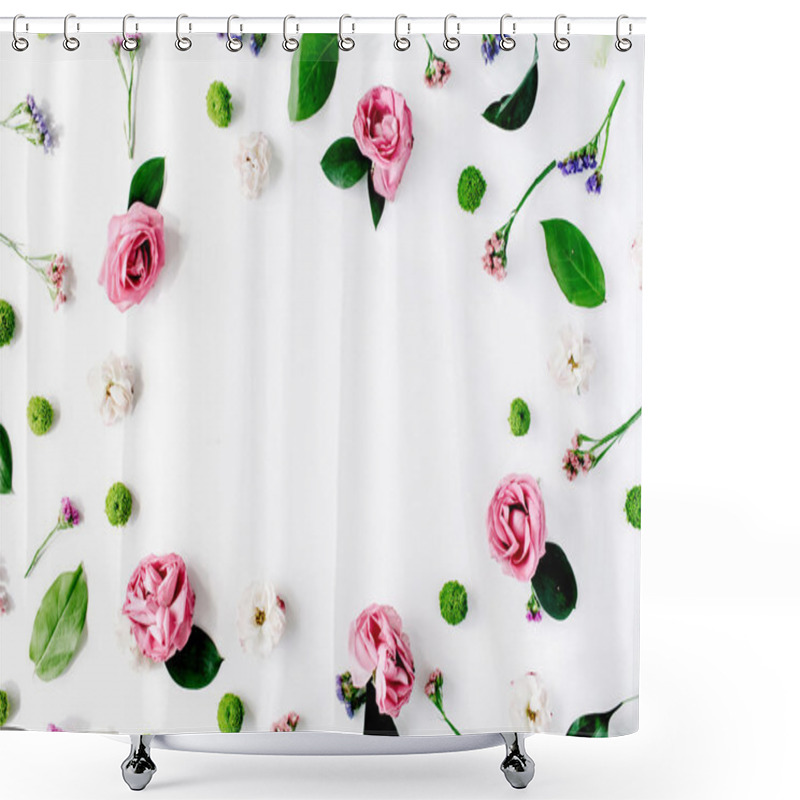 Personality  Tender Roses Round Frame Shower Curtains