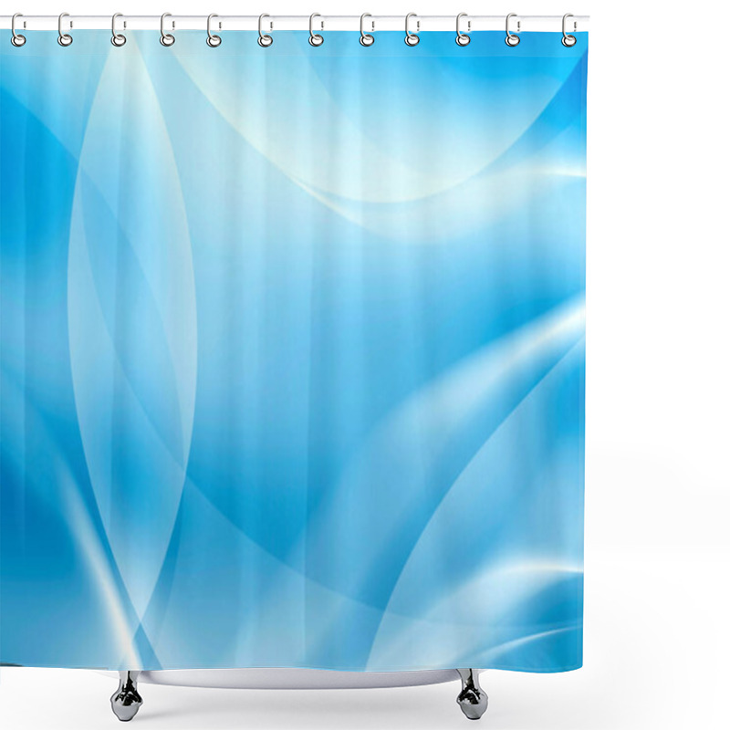 Personality  Abstract Blue Waves Background Shower Curtains