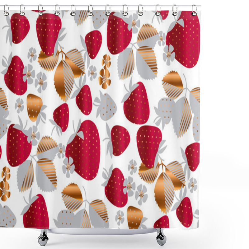 Personality  Abstract Strawberry Seamless Pattern.  Shower Curtains