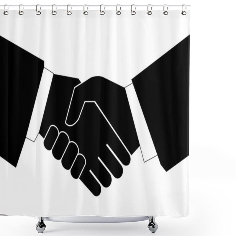 Personality  Business Handshake - Vector Shower Curtains