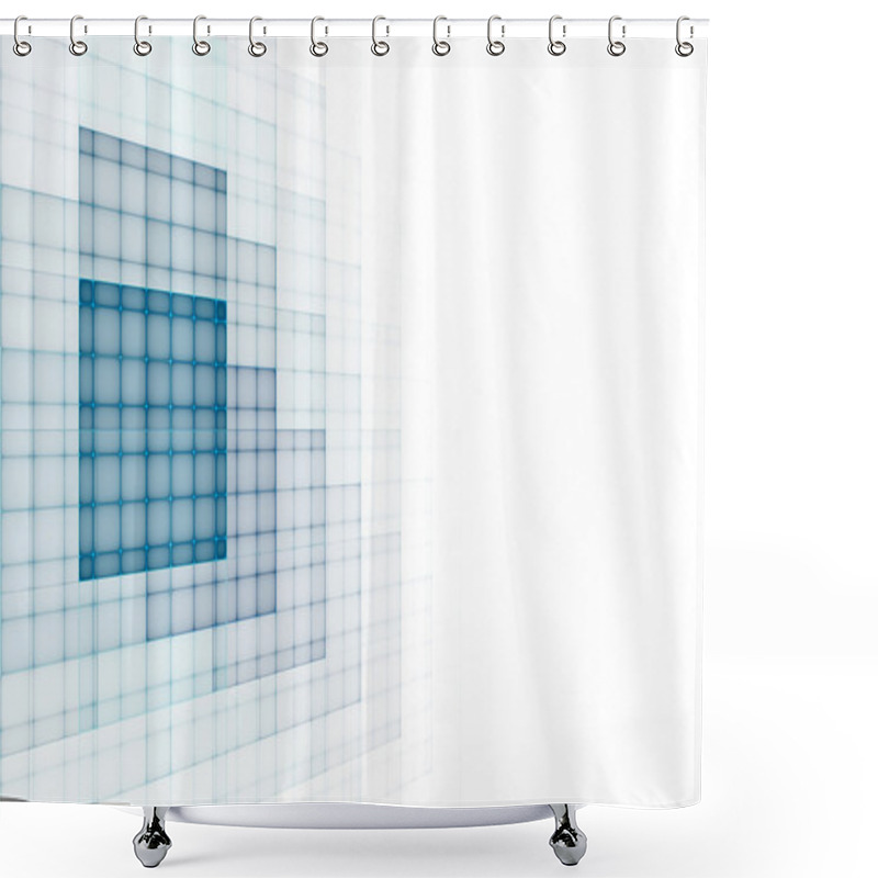 Personality  Abstract Business Science Or Technology Background Shower Curtains