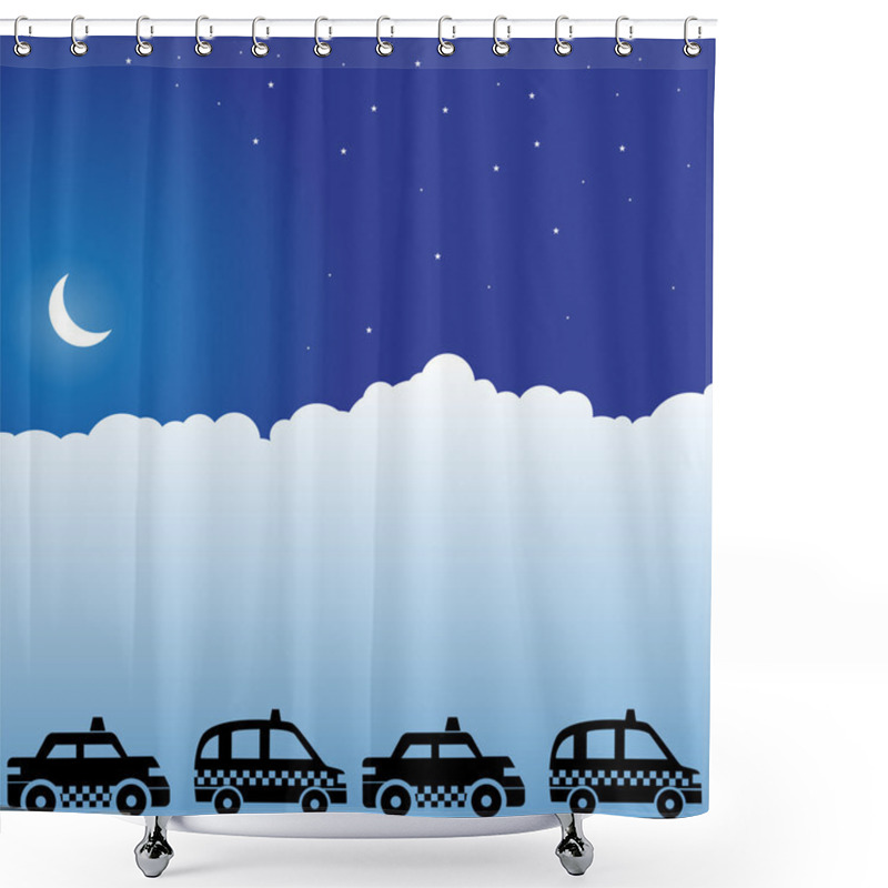 Personality  Taxi Cabs Shower Curtains