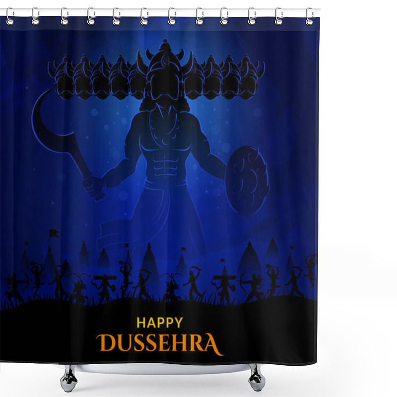 Personality  War Of Lord Rama And Ravana Happy Dussehra, Navratri And Durga Puja Festival Of India Shower Curtains