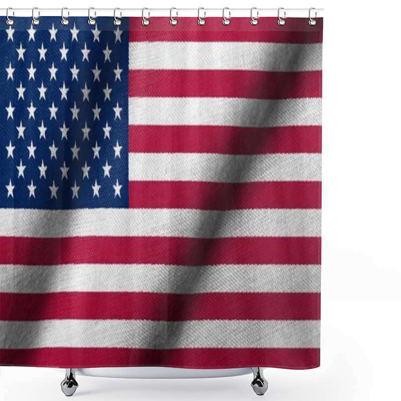 Personality  3D Flag Of USA Waving Shower Curtains