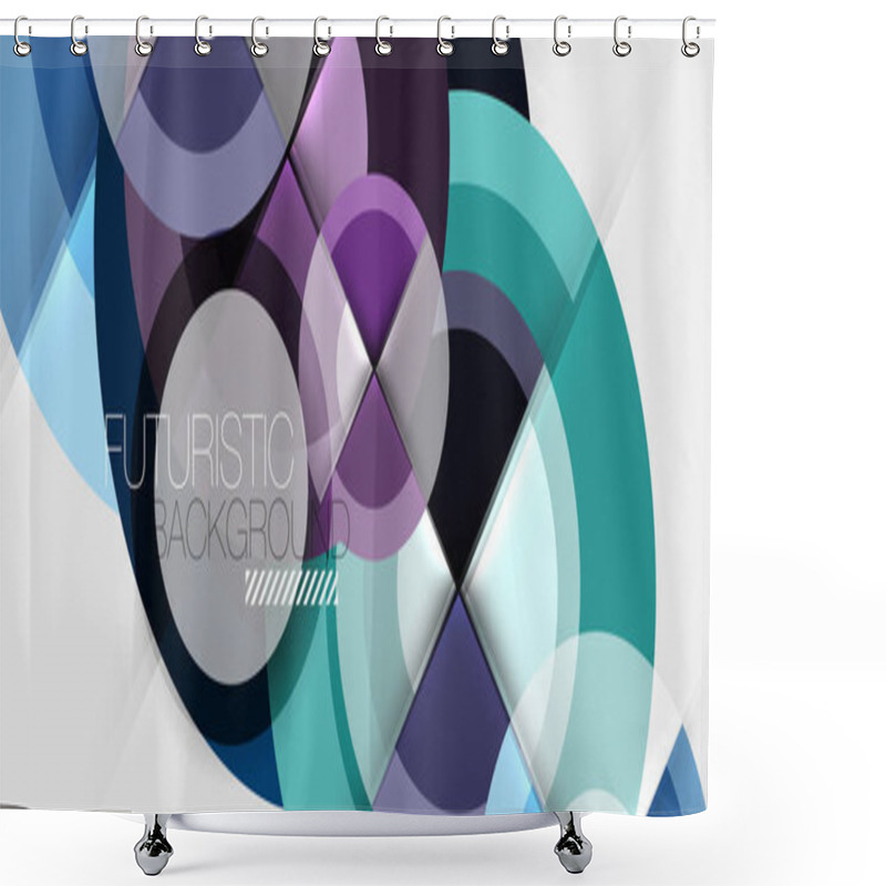 Personality  Circular Geometrical Design Template Shower Curtains