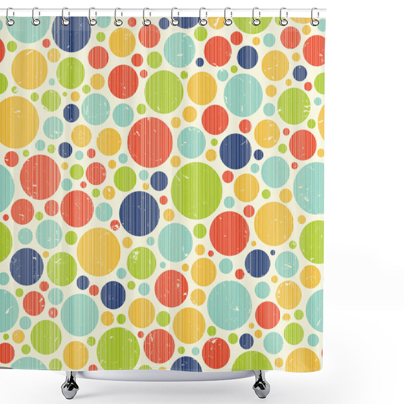 Personality  Seamless Dots Pattern Shower Curtains