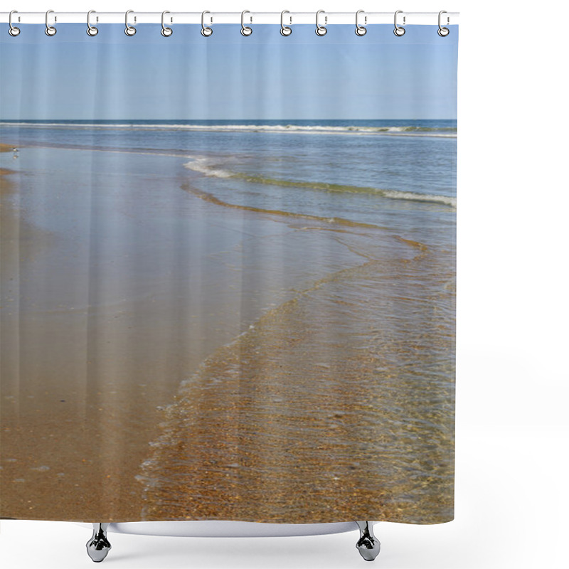 Personality  Calm Shore On A Sunny Day Shower Curtains