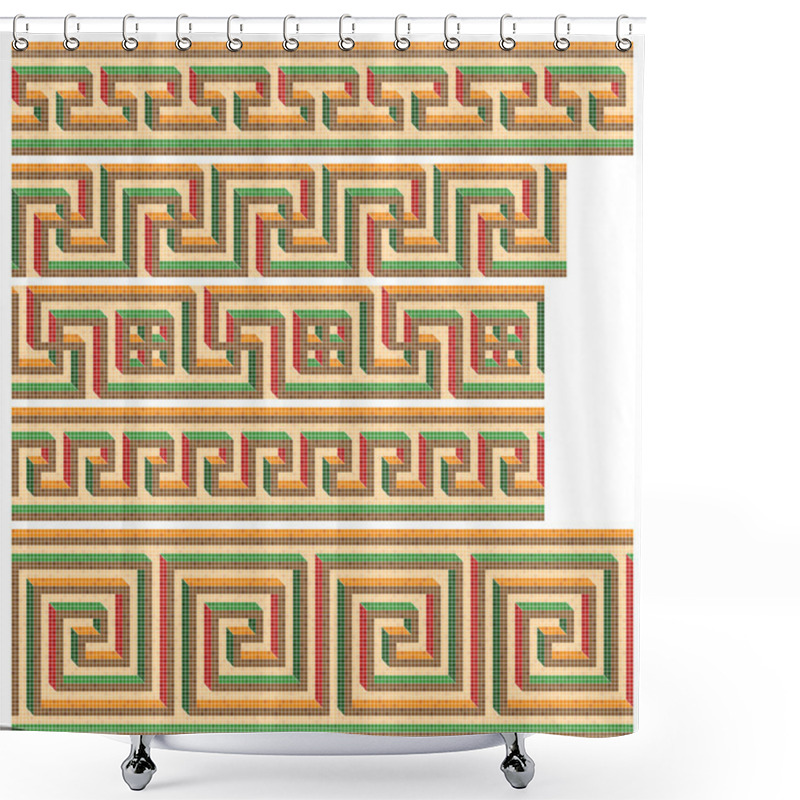 Personality  Greek-Roman Seamless Mosaics Shower Curtains