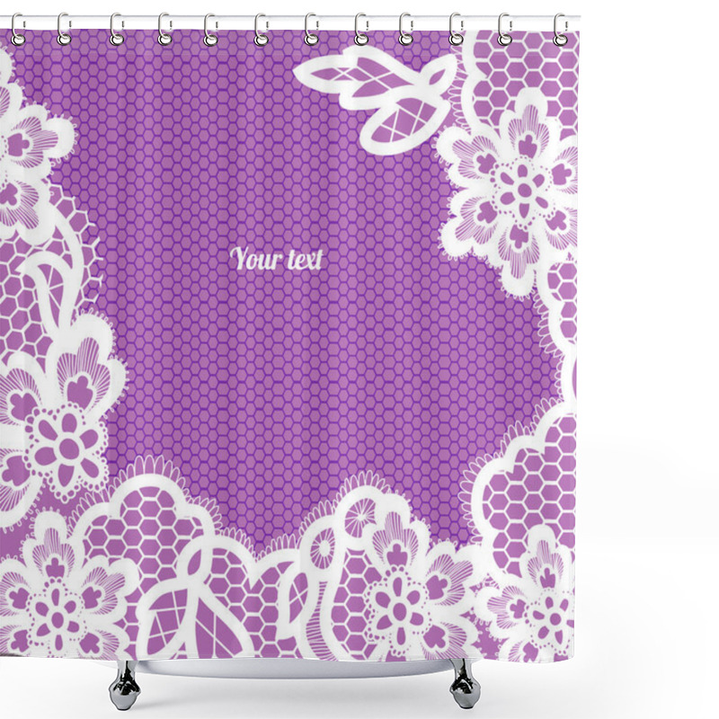 Personality  Purple Lace Background With A Place For Text. Shower Curtains