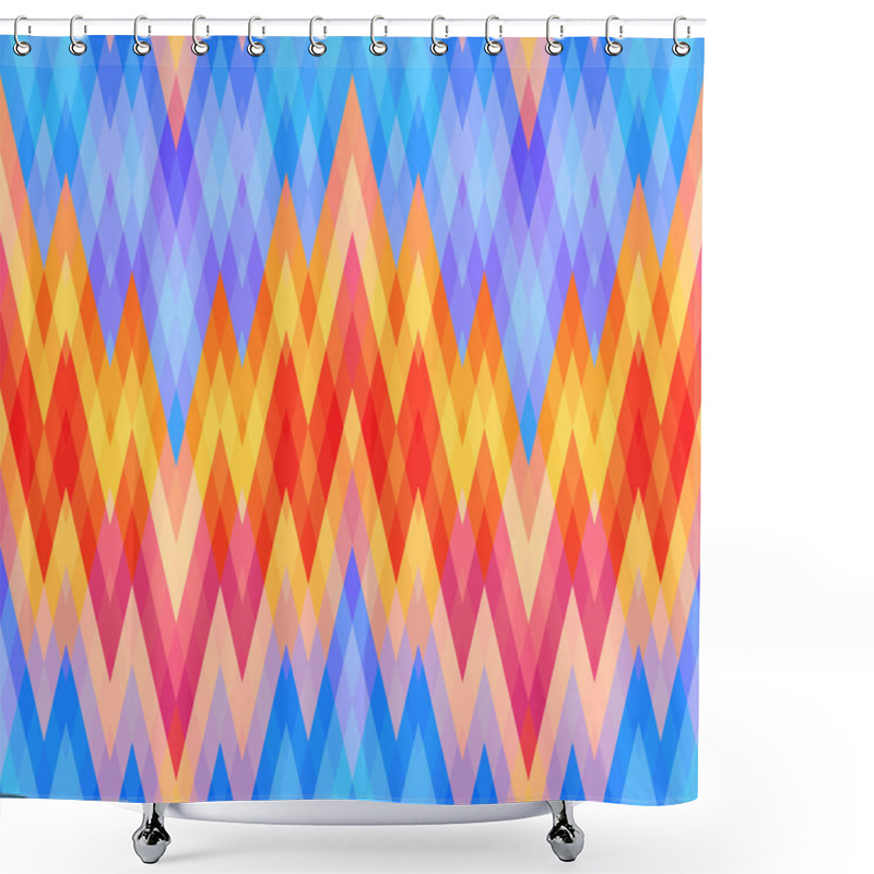 Personality  Blue Abstract Retro Vector Background Shower Curtains