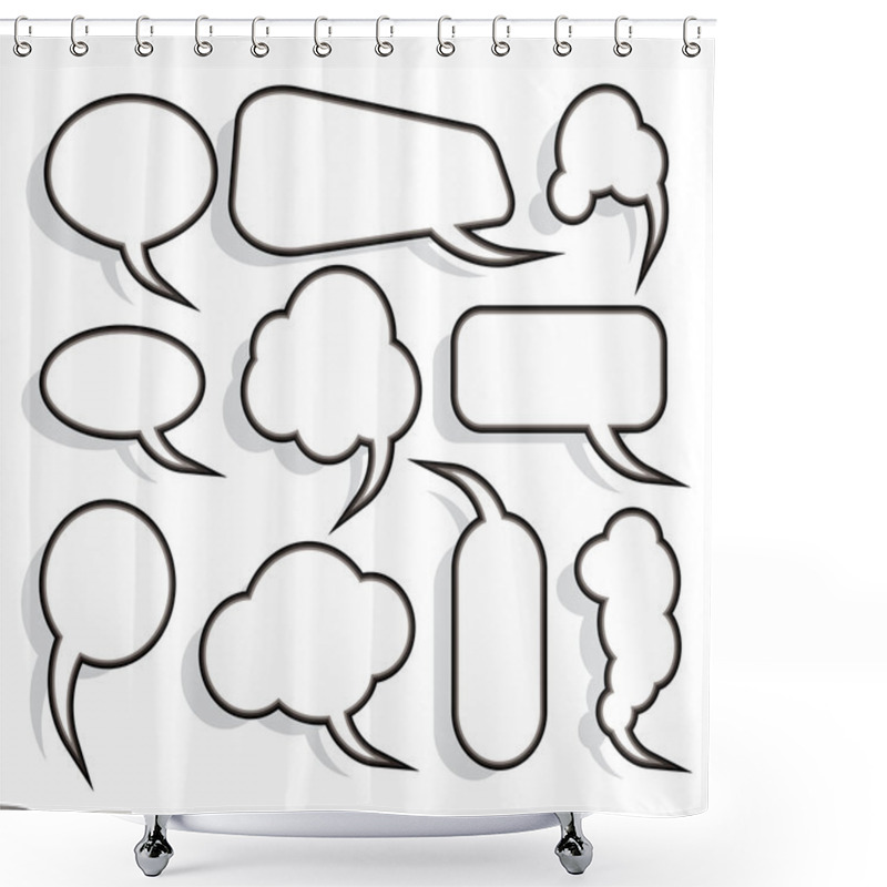 Personality  Comic Clouds - Set 5 Shower Curtains