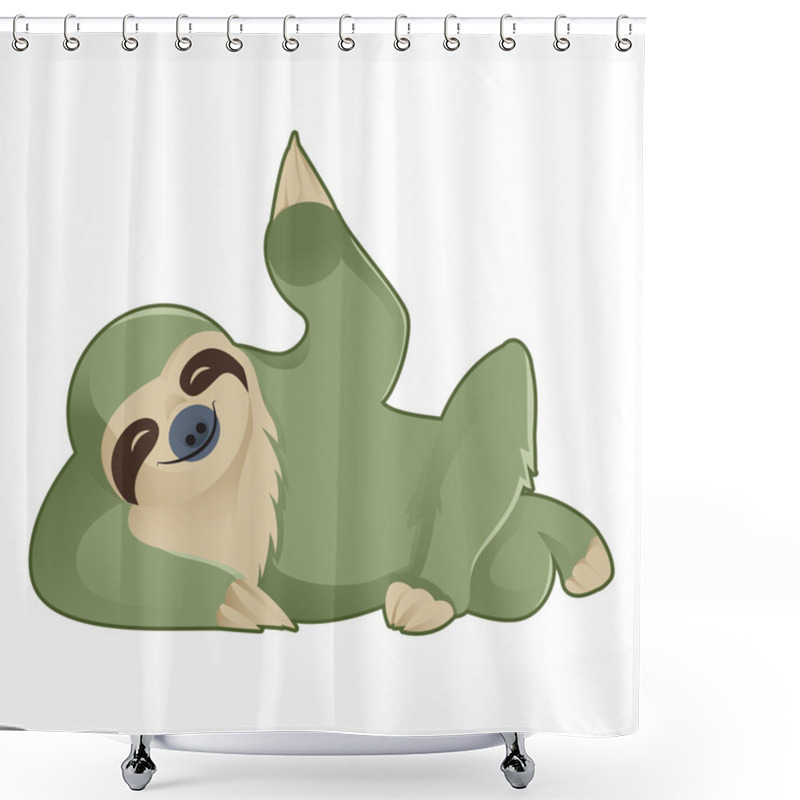 Personality  Greeting Sloth Shower Curtains