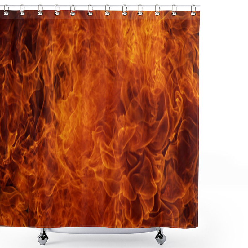 Personality  Abstract Blaze Fire Flame Background On Black Background. Shower Curtains