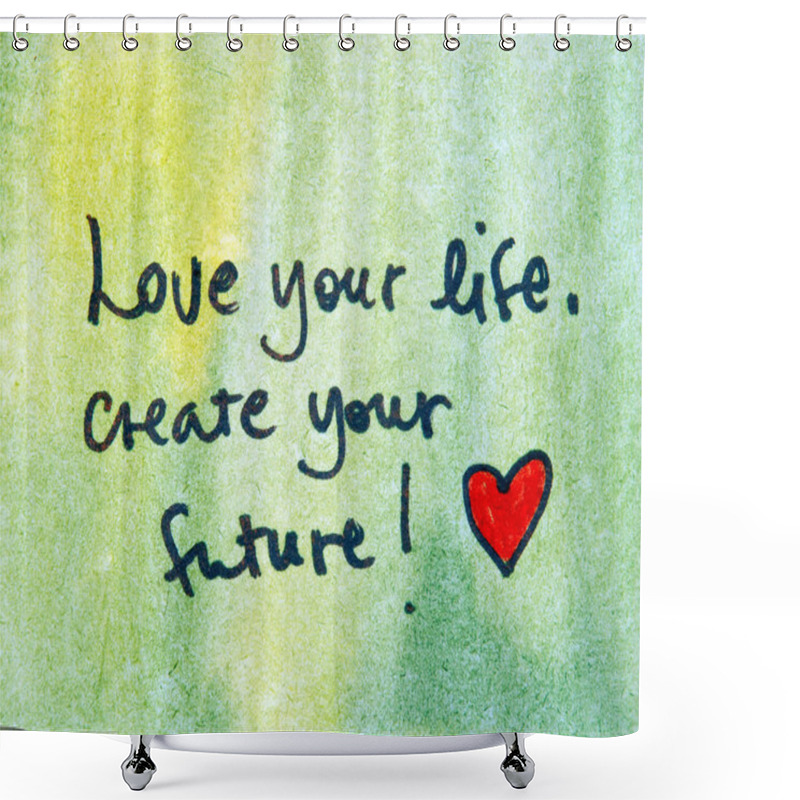 Personality  Note In Black Handwriting Shower Curtains