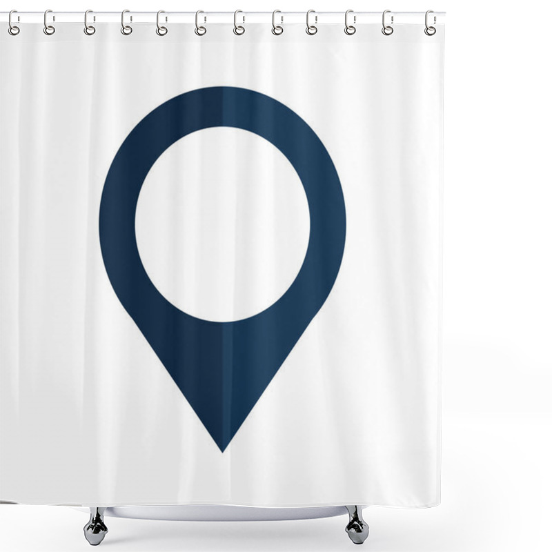 Personality  Pin Pointer Location Icon Shower Curtains