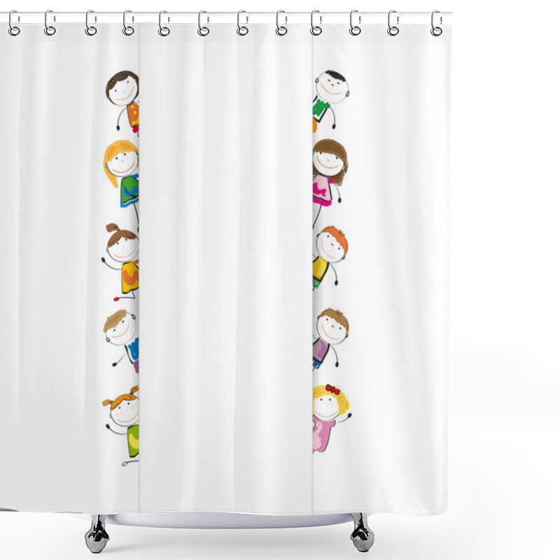 Personality  Banner Kids Shower Curtains