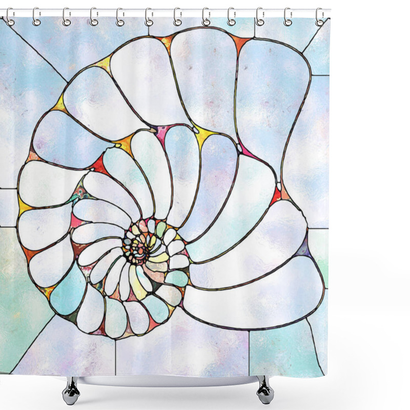 Personality  Shards Of Light. Unity Of Stained Glass Series. Composition Of Pattern Of Color And Texture Fragments For Subject Of Unity Of Fragmentation, Art, Poetry And Design Shower Curtains