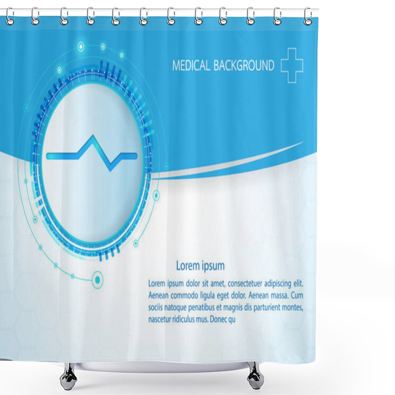 Personality  Abstract Molecules Medical Background Concept Template Design Ve Shower Curtains