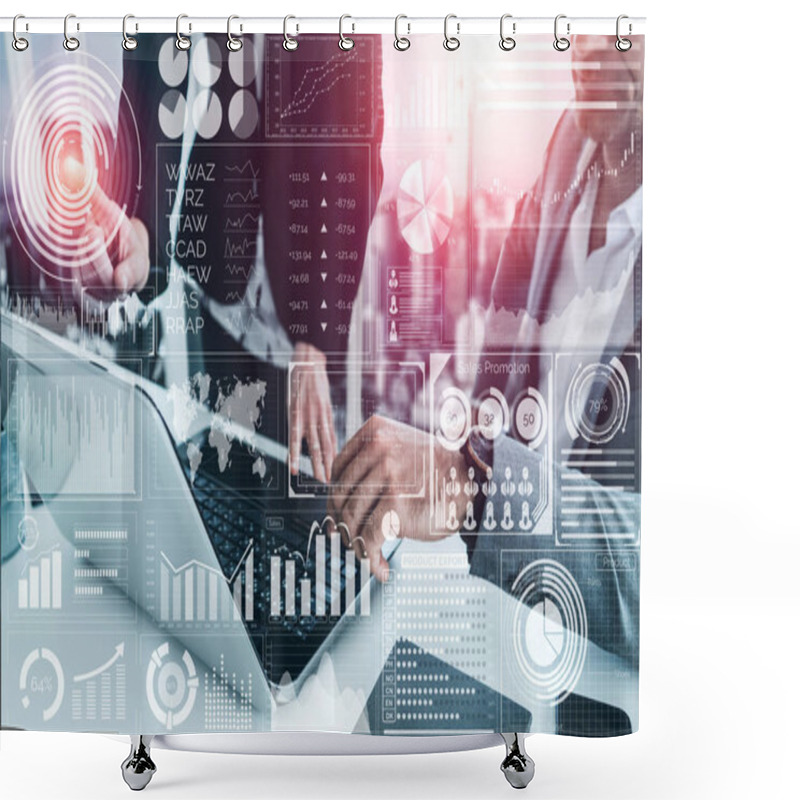 Personality  Big Data Technology For Business Finance Concept. Shower Curtains