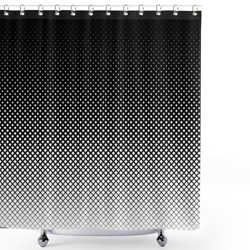 Personality  Halftone Squares Pattern. Halftone Background In Vector Shower Curtains