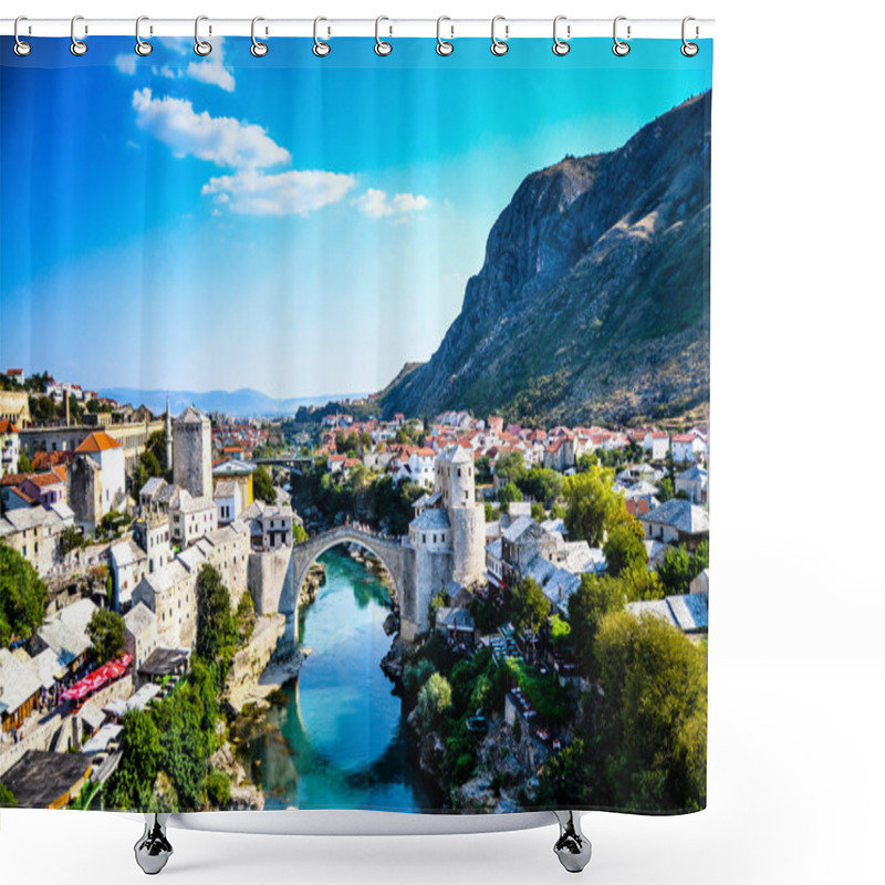 Personality  Mostar Bridge Shower Curtains