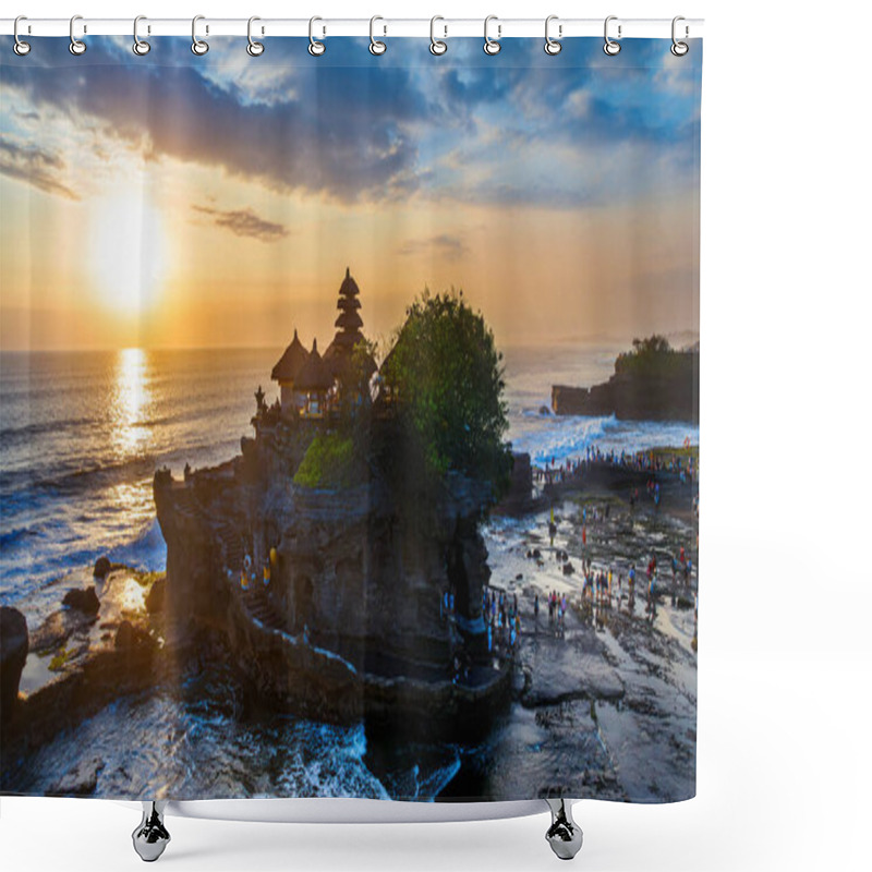 Personality  Tanah Lot Temple At Sunset In Bali Island, Indonesia. Shower Curtains