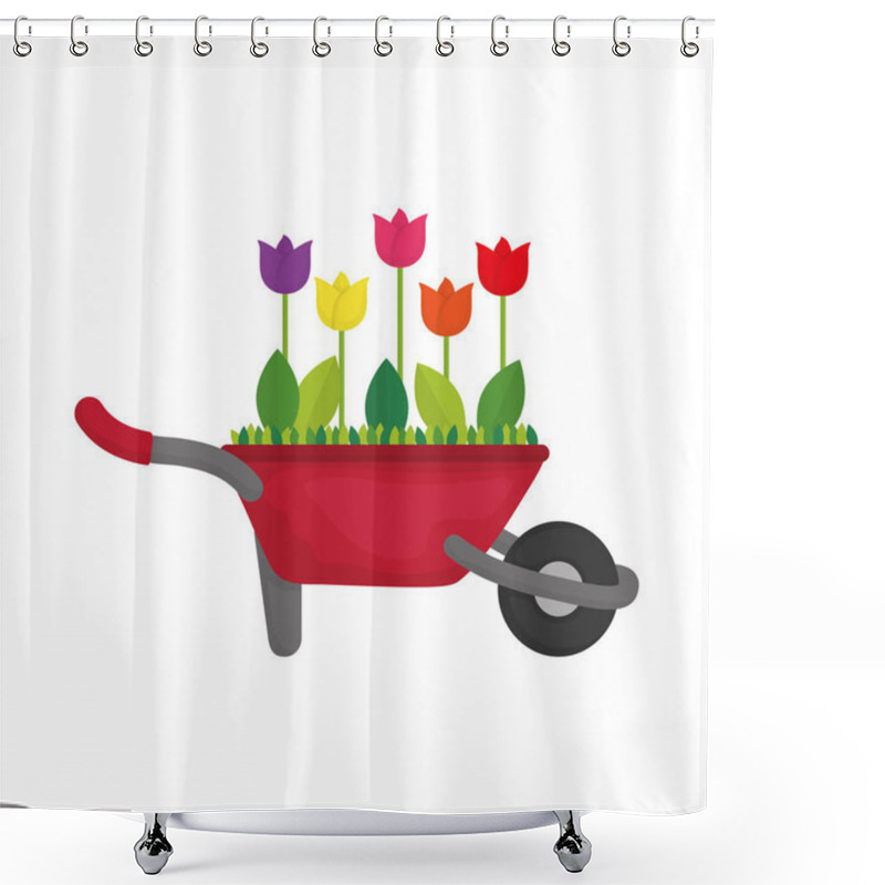 Personality  Beautiful Flower Gardening Shower Curtains