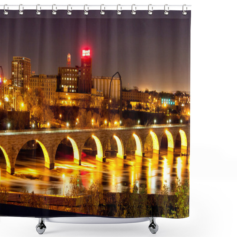 Personality  The Stone Arch Bridge Shower Curtains