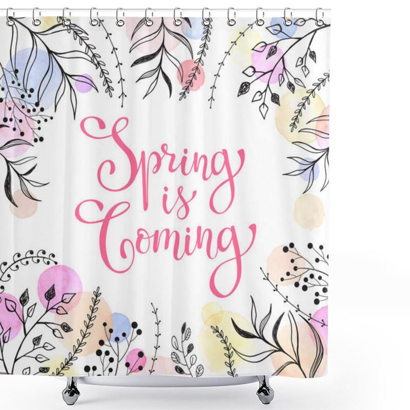 Personality  Spring Time Card Shower Curtains