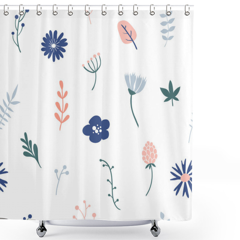 Personality  Flower Simple Minimalistic Seamless Pattern  Shower Curtains