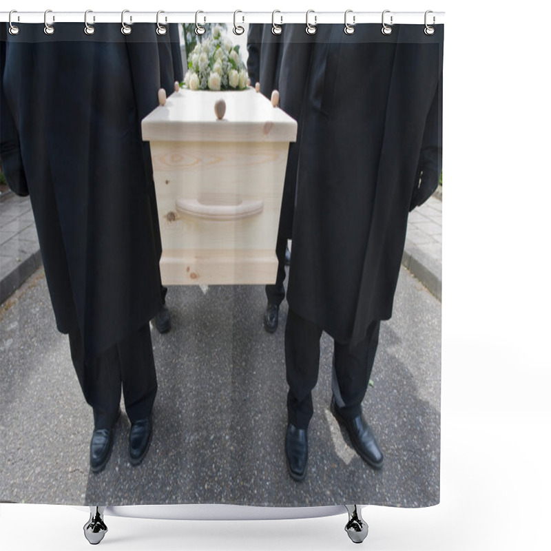 Personality  Bearers With Coffin Shower Curtains