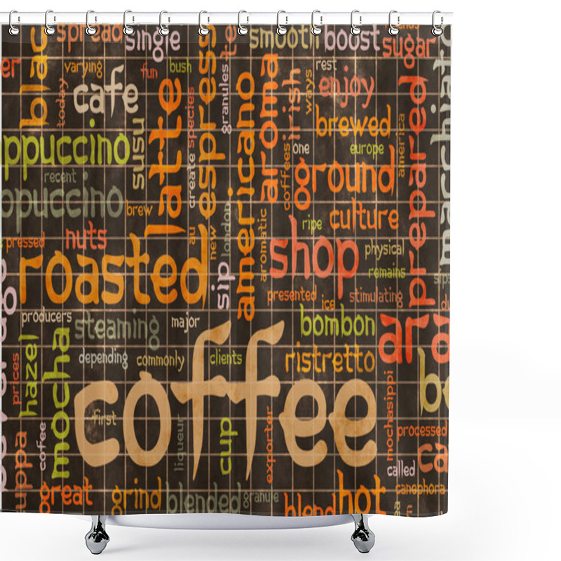 Personality  Coffee Menu Shower Curtains