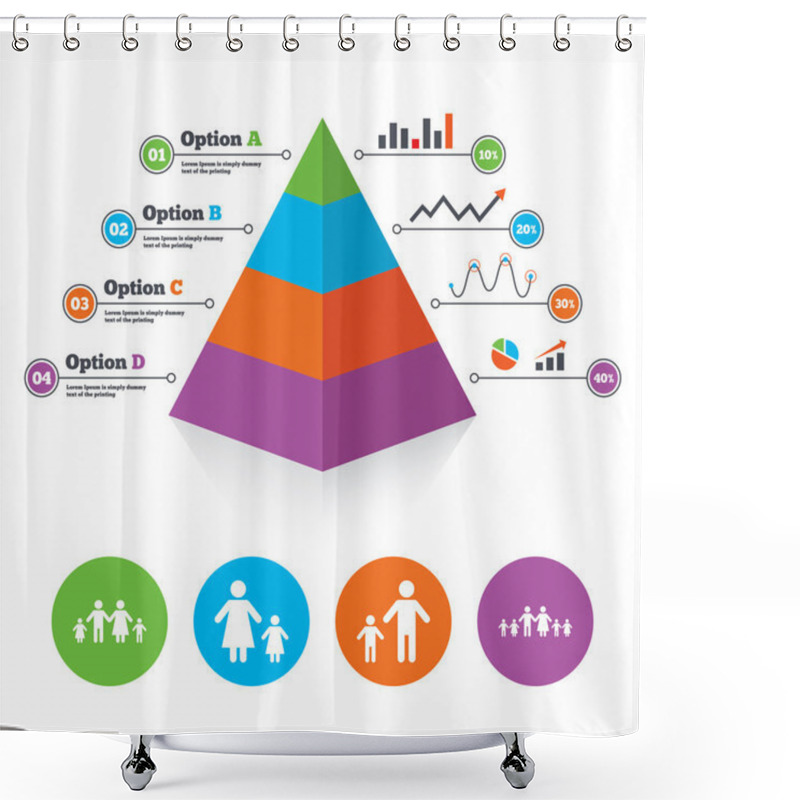 Personality  Pyramid Chart Template. Shower Curtains