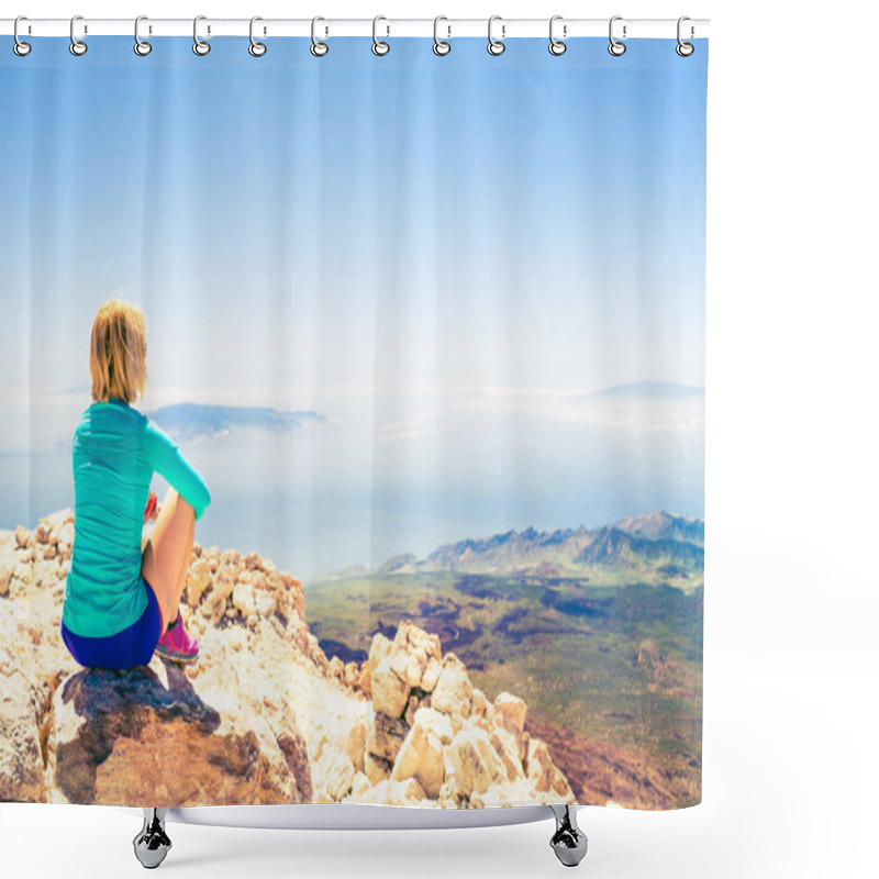 Personality  Woman Meditation Beautiful Inspirational Landscape Shower Curtains