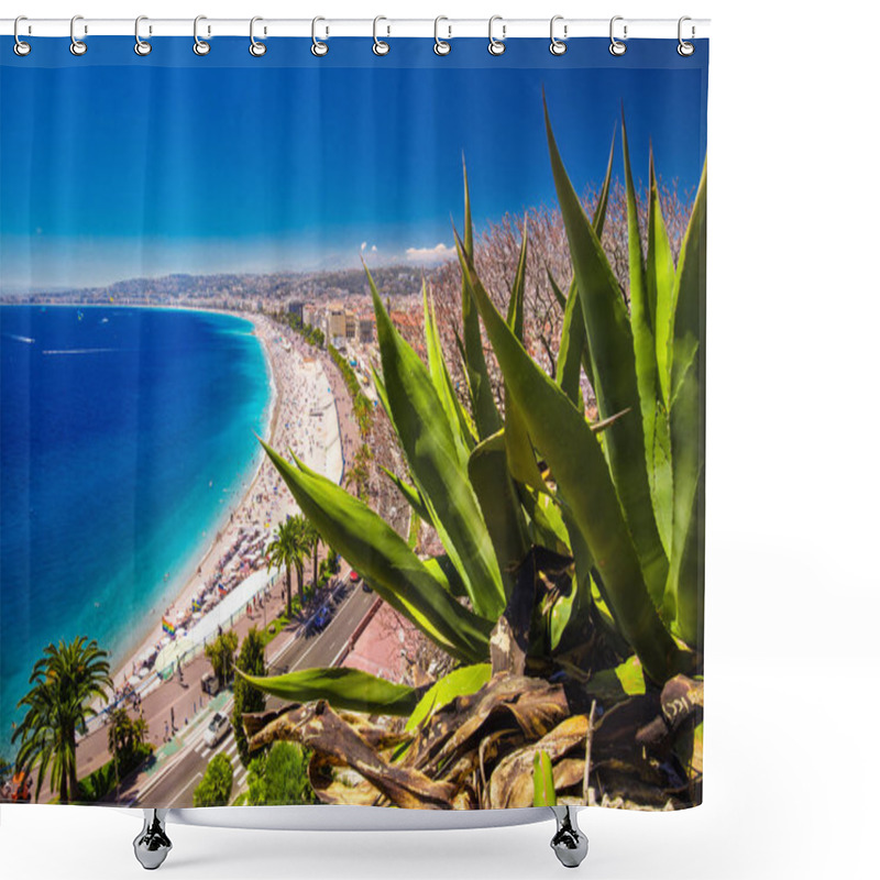 Personality  Beach Promenade In City Center Of Nice Shower Curtains