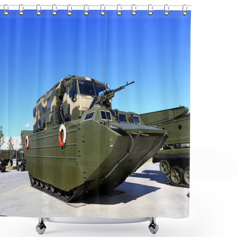 Personality  Army Floating Transporter Shower Curtains