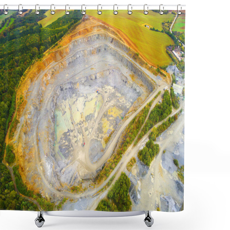 Personality  Aerial View Of A Open Cast Mine Shower Curtains