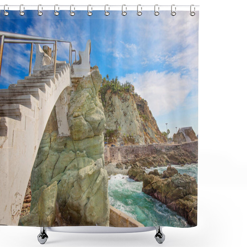 Personality  Scenic Mazatlan Sea Promenade (El Malecon) With Ocean Lookouts And Scenic Landscapes Shower Curtains