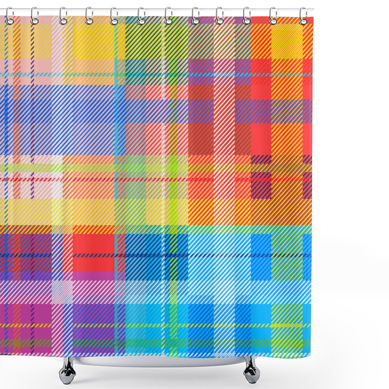 Personality  Creative Plaid Seamless Pattern. Checkered Cotton Fabric. Shower Curtains